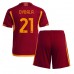 AS Roma Paulo Dybala #21 Hjemmedraktsett Barn 2023-24 Korte ermer (+ Korte bukser)